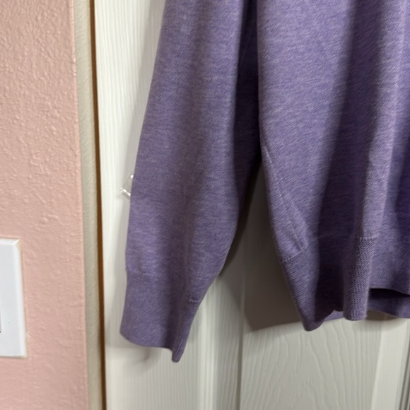 Men’s Brooks Brothers Lavender V-Neck Cotton Sweater size L - Picture 4 of 7